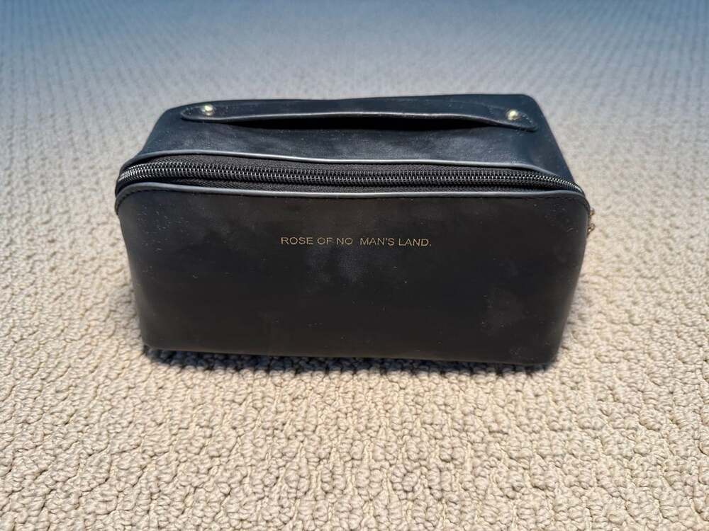Rose Of No Man's Land Black Travel Makeup Bag